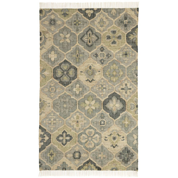 Dash and Albert Rugs Pali Flatweave Floral Area Rug in Blue/Yellow/Red